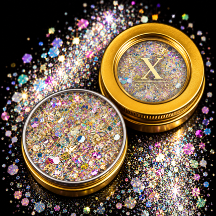X-sins Mermaid White Gezicht en Body Glitters 25 ml