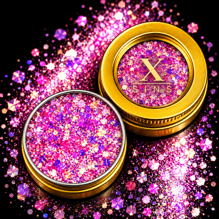 X-sins New Pink Gezicht en Body Glitters 25 ml