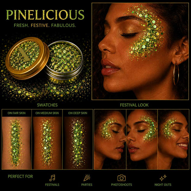 X-sins Pinelicious Gezicht en Body Glitters