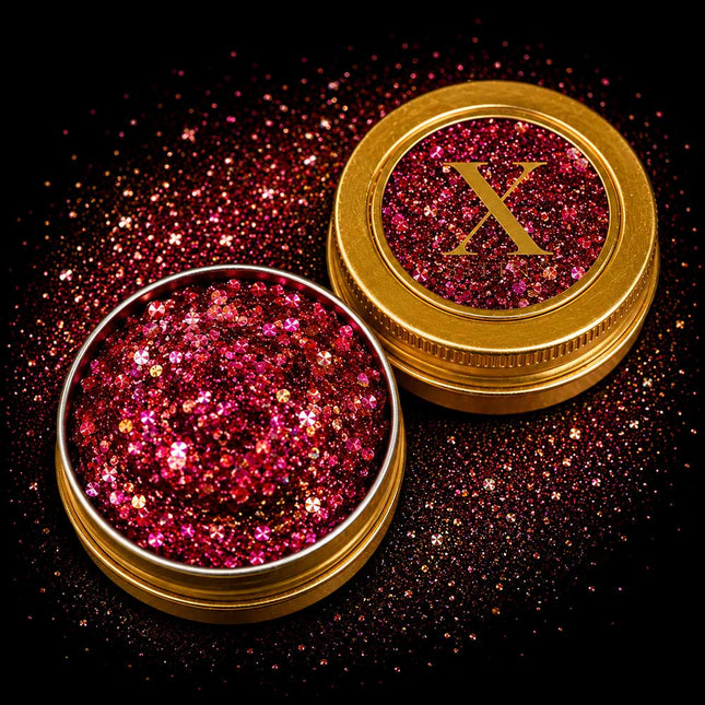 X-sins Pink Blush Gezicht en Body Glitters