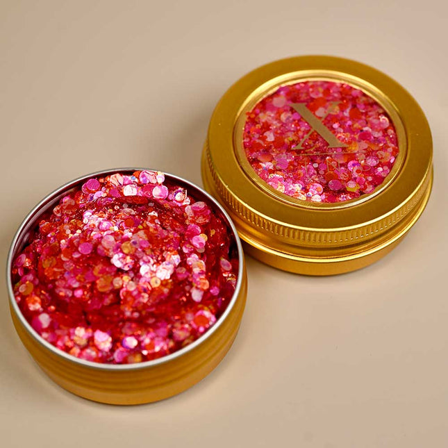 X-sins Pink Blush Gezicht en Body Glitters