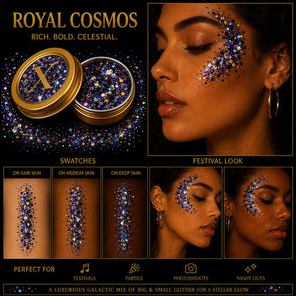 X-sins Royal Cosmos Gezicht en Body Glitters 25 ml
