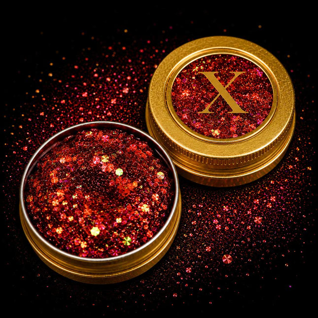 X-sins Shimmering Ruby Gezicht en Body Glitters