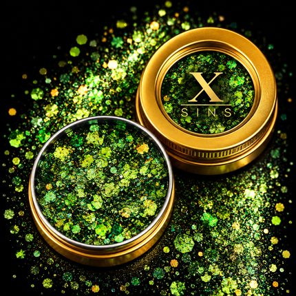 X-sins XS 31 Grasgroen Gezicht en Body Glitters 25 ml