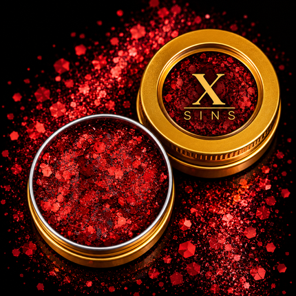 X-sins XS17 Rood Gezicht en Body Glitters 25 ml