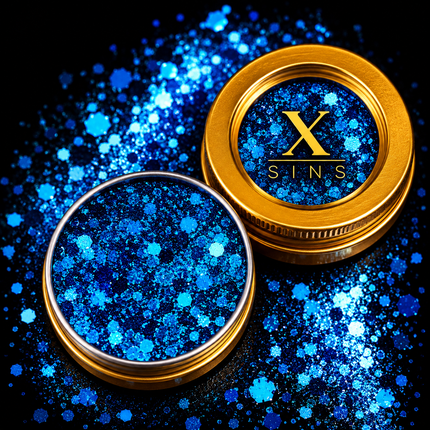 X-sins XS22 Koningsblauw Gezicht en Body Glitters 25 ml