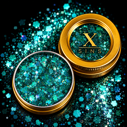 X-sins XS27 Turquoise Gezicht en Body Glitters 25 ml