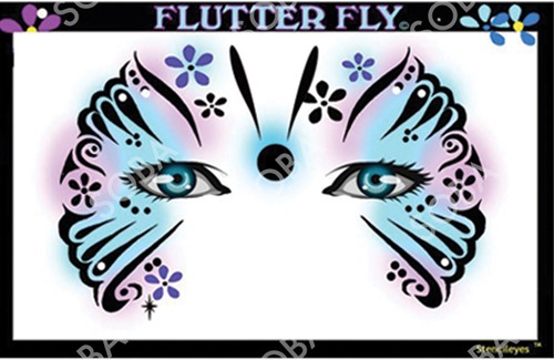 Flutter Fly Masker Schmink Sjabloon