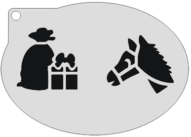 Schminksjabloon Pakje en Paard