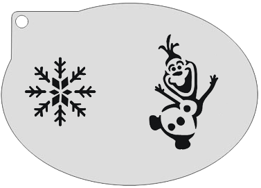 Schminksjabloon Frozen Olaf IJskristal