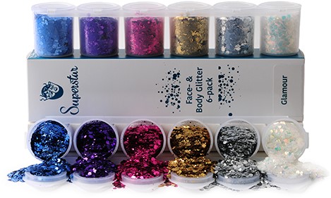 Superstar Glamour Chunky Glitter Mix sixpack